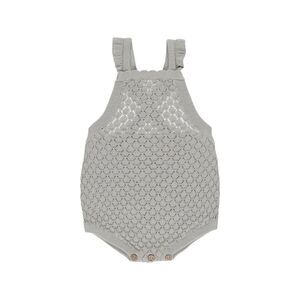 Rylee + Cru Collective Girls  Crochet Romper, Green